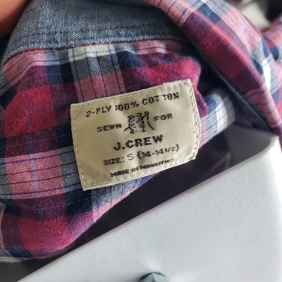 JCrew Shirt Men Small 14-14.5 Plaid Button Down - Picture 3 of 11